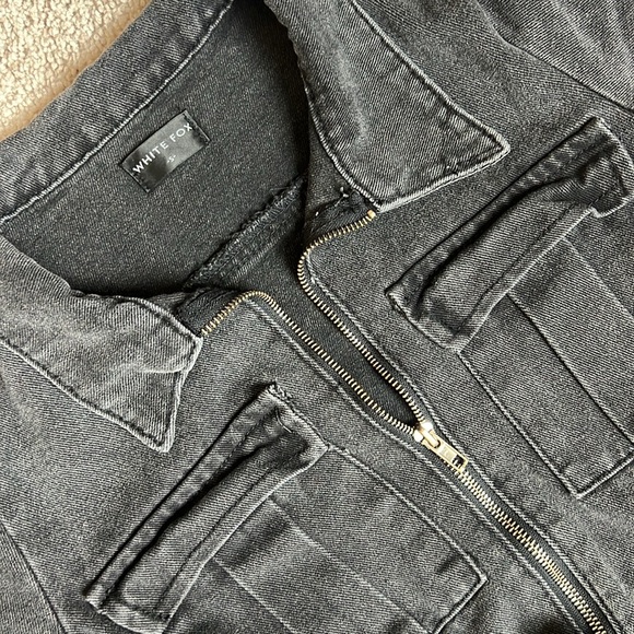 White Fox Boutique - Summer Of Love Playsuit in Acid Wash Black/Gray - Picture 6 of 7